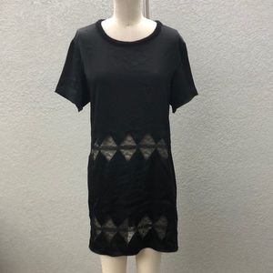 Alexander Wang Black Dress with Sheer Accents